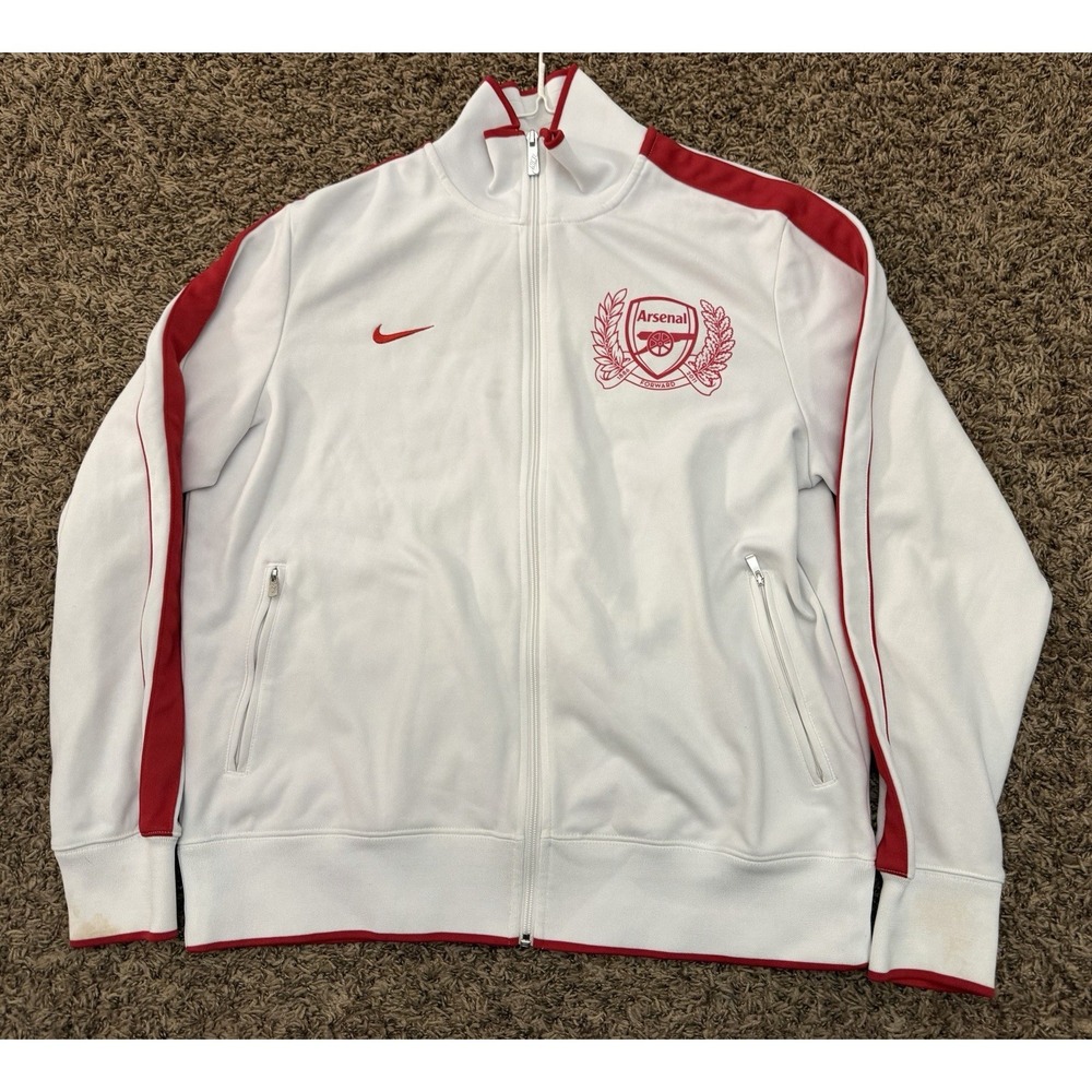 2011/12 Nike Arsenal London N98 White Home Authentic Jacket 423997-100 Men Sz XL